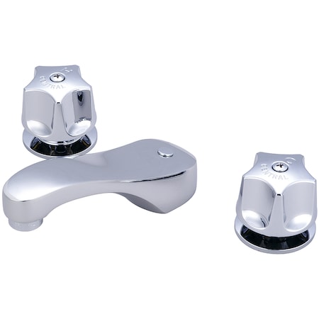 Central Brass Two Handle Widespread Bathroom Faucet, NPSM, Widespread, Chrome, Weight: 5.1 81125-A